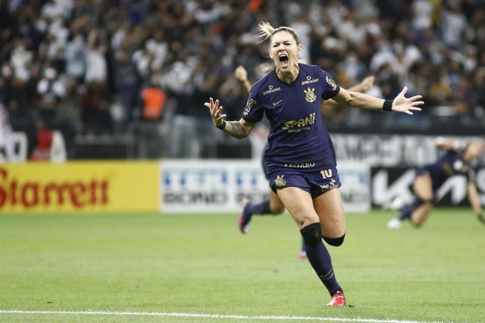 Gabi Zanotti na final do Paulistão Feminino de 2021 entre Corinthians e São Paulo  — Foto: Rodrigo Gazzanel/Ag. Corinthians