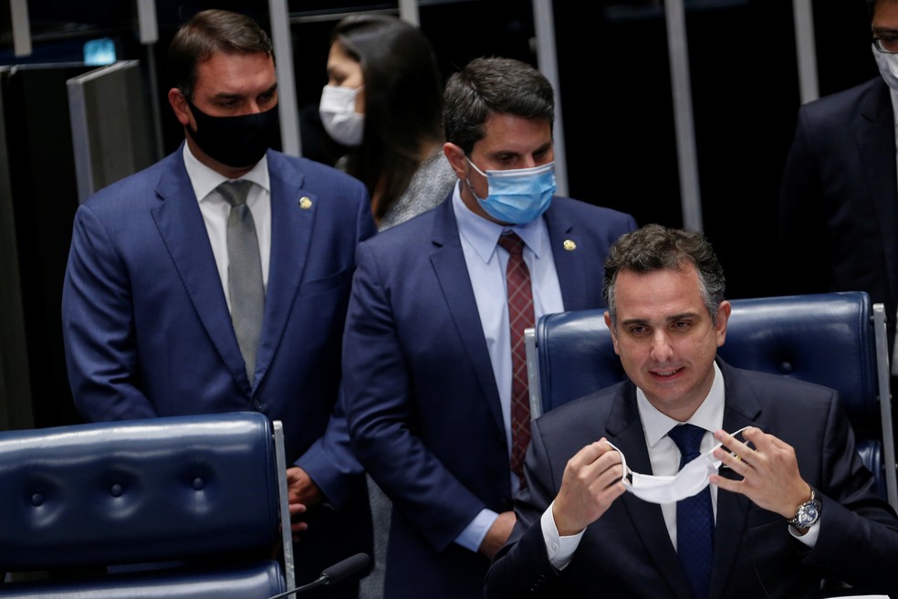 Rodrigo Pacheco foi eleito novo presidente do Senado — Foto: Adriano Machado/Reuters