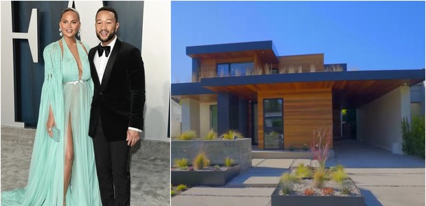John Legend e Chrissy Teigen compram casa de R$ 27,5 milhões em Los Angeles (Foto: Reprodução/Instagram/YouTube/Illulian Realty)