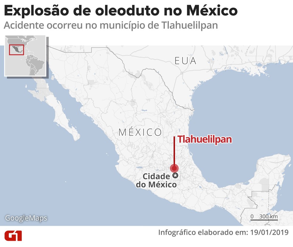 Explosão de oleoduto deixa dezenas de mortos no México — Foto: Alexandre Mauro/G1
