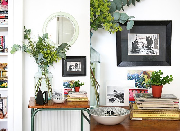 A inglesa também valoriza a casa com plantas e algumas fotografias (Foto: Divulgação/Katy Orme)