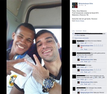 Kinho posta foto com Gessé a caminho de jogo de futsal no Acre (Foto: Reprodução/Facebook)