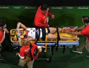 Samir Ait Said perna quebrada lesão ginástica Olimpíada Rio (Foto: Antonin Thuillier / AFP)