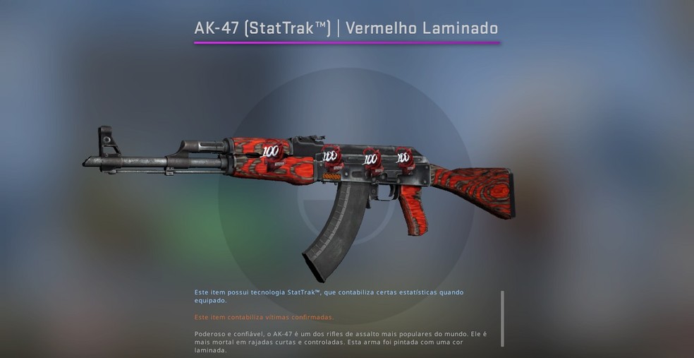AK-47 (StatTrakTM) | Red Laminate â Foto: ReproduÃ§Ã£o/Valve