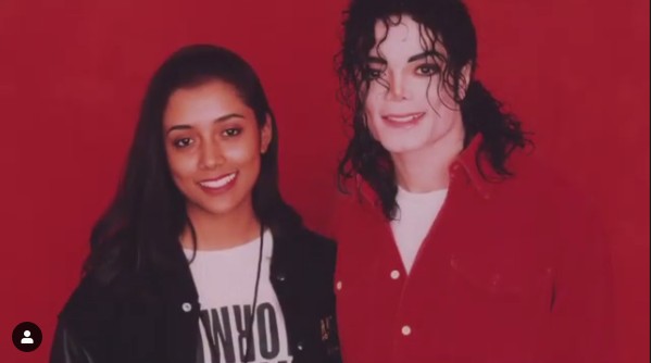 O músico Michael Jackson (1958-2009) com a namorada secreta dele, Shana Mangatal (Foto: Instagram)