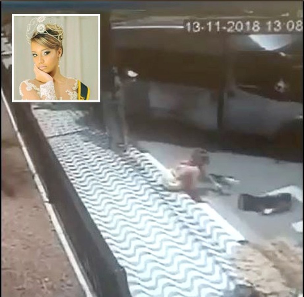 Modelo foi arremessada para fora da van em acidente no Guarujá, SP — Foto: Arte G1