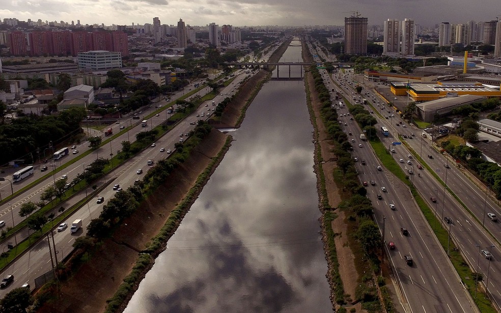 Marginal Tietê na altura da Ponte do Limão, na Zona Norte de SP (Foto: Luis Moura/WPP/Estadão Conteúdo)