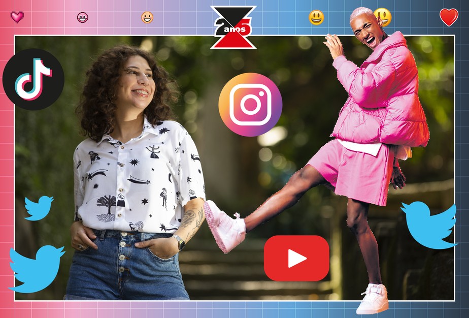 Os influenciadores Nathaly Dias (dir.) e Raphael Vicente (dir.) mostram que há espaço para ganhar dinheiro nas redes sociais