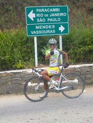 David Leite ciclismo placas cidades do imterior do Rio de Janeiro (Foto: Arquivo Pessoal)