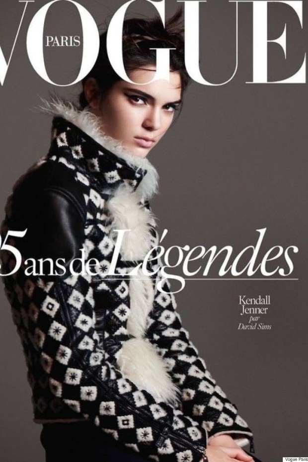 Kendall Jenner coleciona capas de Vogue – aqui, ela posa para as lentes de David Sims na edição francesa da revista (Foto: Reprodução)