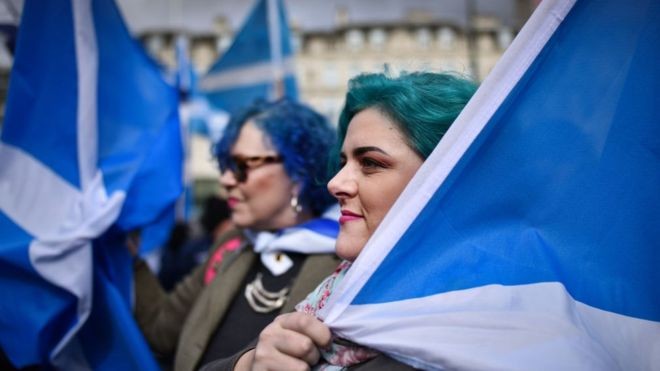 BBC: Os escoceses que apoiam a independência aguardam um segundo referendo desde 2014 (Foto: Getty Images/BBC)