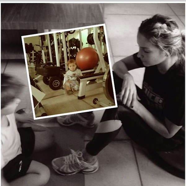 Claudia Leitte treina com os filhos (Foto: Reprodução/Instagram)