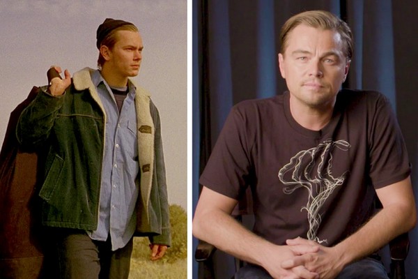 O ator River Phoenix (1970-1993) em cena de Garotos de Programa (1991) e o ator Leonardo DiCaprio (Foto: Reprodução/Instagram)