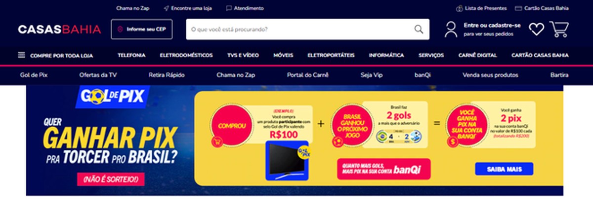 Black Friday 2022 Casas Bahia: ganhe PIX com gols do Brasil | Casas ...