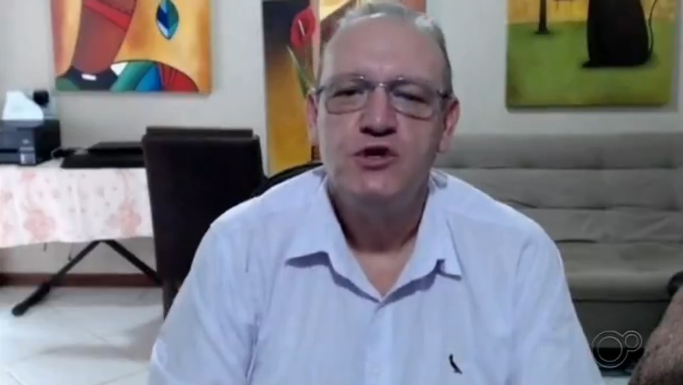 Professor Fábio Alonso, de uma universidade particular de Ourinhos (SP) — Foto: Reprodução/TV TEM