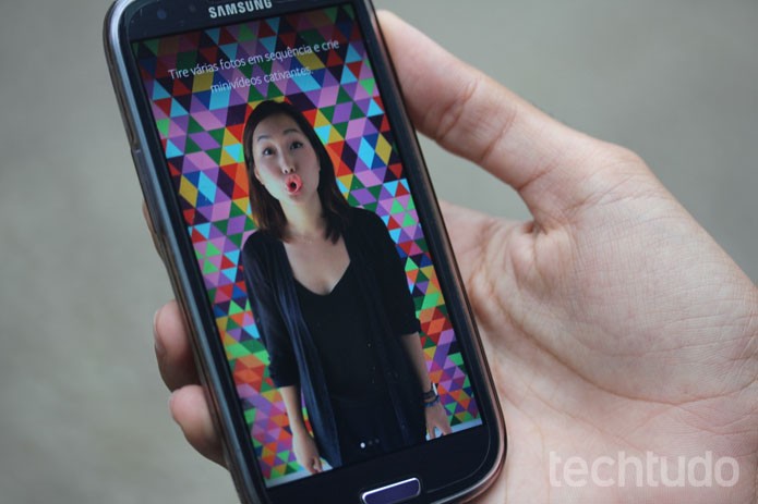 Boomerang, do Instagram, cria vídeos com suas expressões (Foto: Isabela Giantomaso/TechTudo)