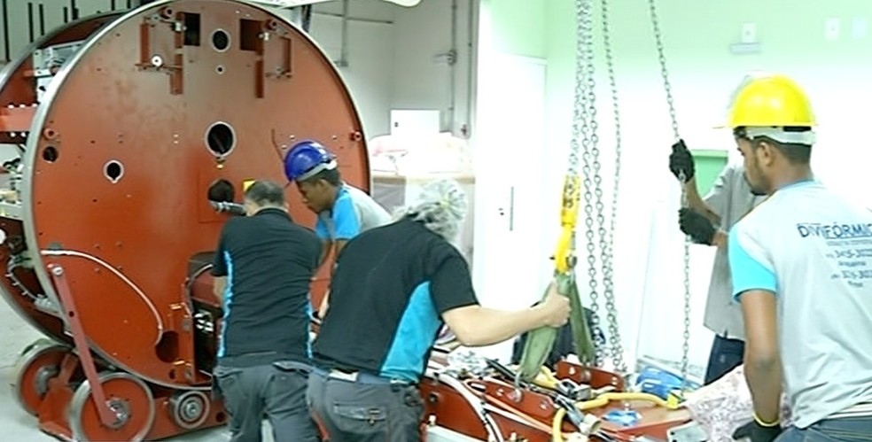Máquinas de radioterapia do Tocantins não estão funcionando — Foto: Reprodução/TV Anhanguera