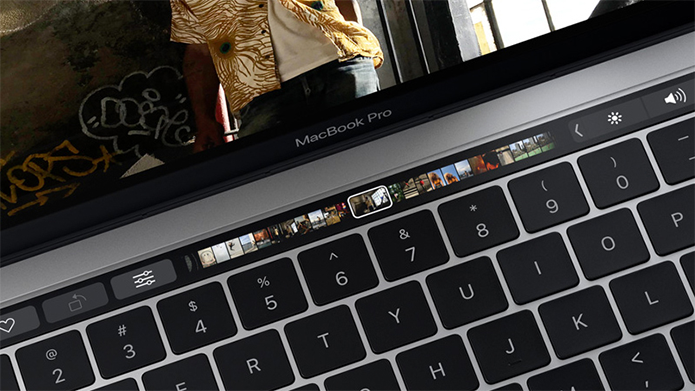 Touch Bar com sensor de impressão digital é a novidade do MacBook Pro (Foto: Divulgação/Apple)