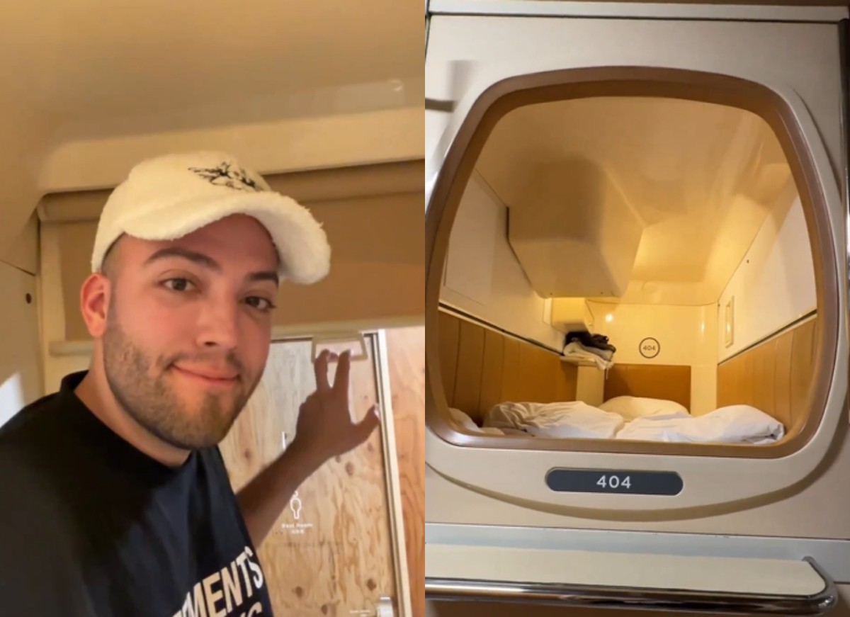 日本では、ルーカス・ランジェルは 1 日あたり 265.00 レアルの「カプセル ホテル」に滞在しています。 ビデオ | ニュース