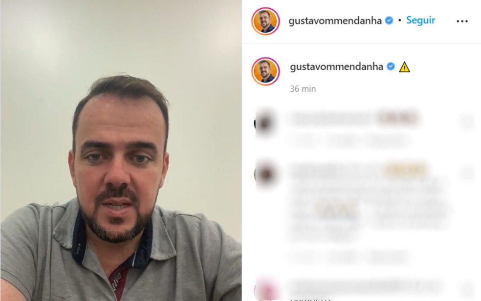 Prefeito Gustavo Mendanha disse que dois moradores de Aparecida estão com a variante ômicron, em Goiás — Foto: Reprodução/Instagram