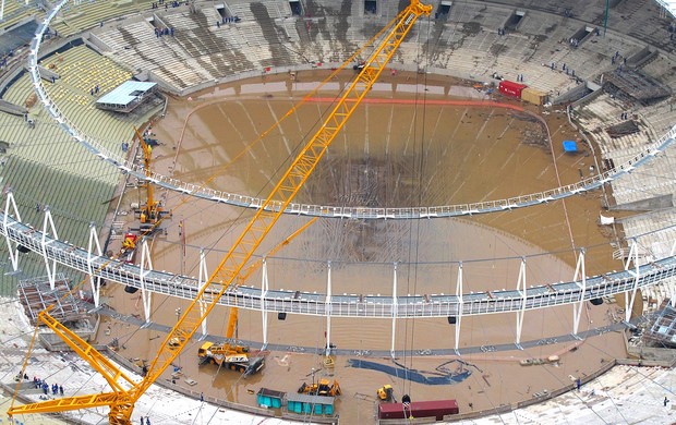 Maracanã alagado pelas chuvas no Rio de Janeiro (Foto: Genílson Araújo / Agência O Globo)