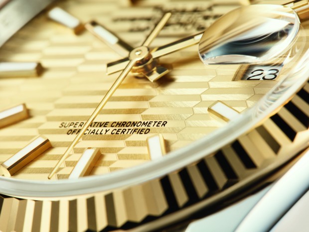 Close-up on the Oyster Perpetual Datejust 36 dial (Foto: ©Rolex/Ulysse Fréchelin)