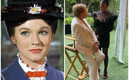 Isis Valverde se emociona ao conhecer Julie Andrews, a eterna Mary Poppins, em evento