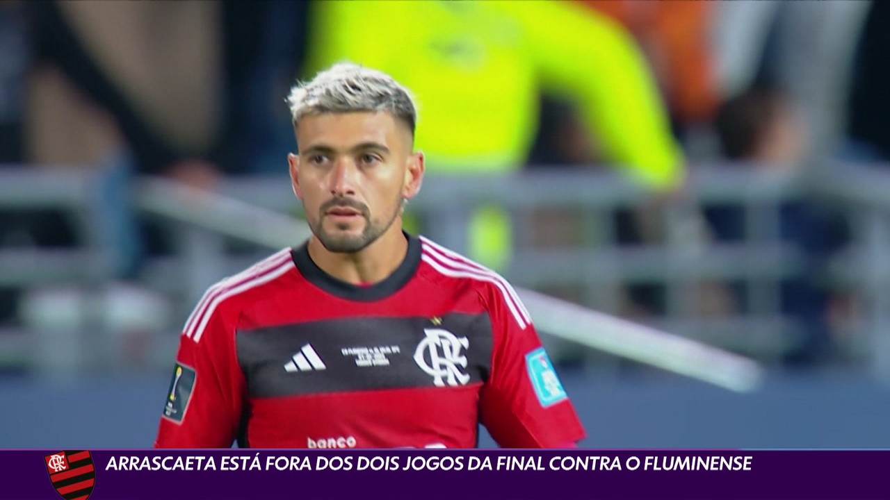 Arrascaeta est&aacute; fora dos dois jogos da final contra o Fluminense