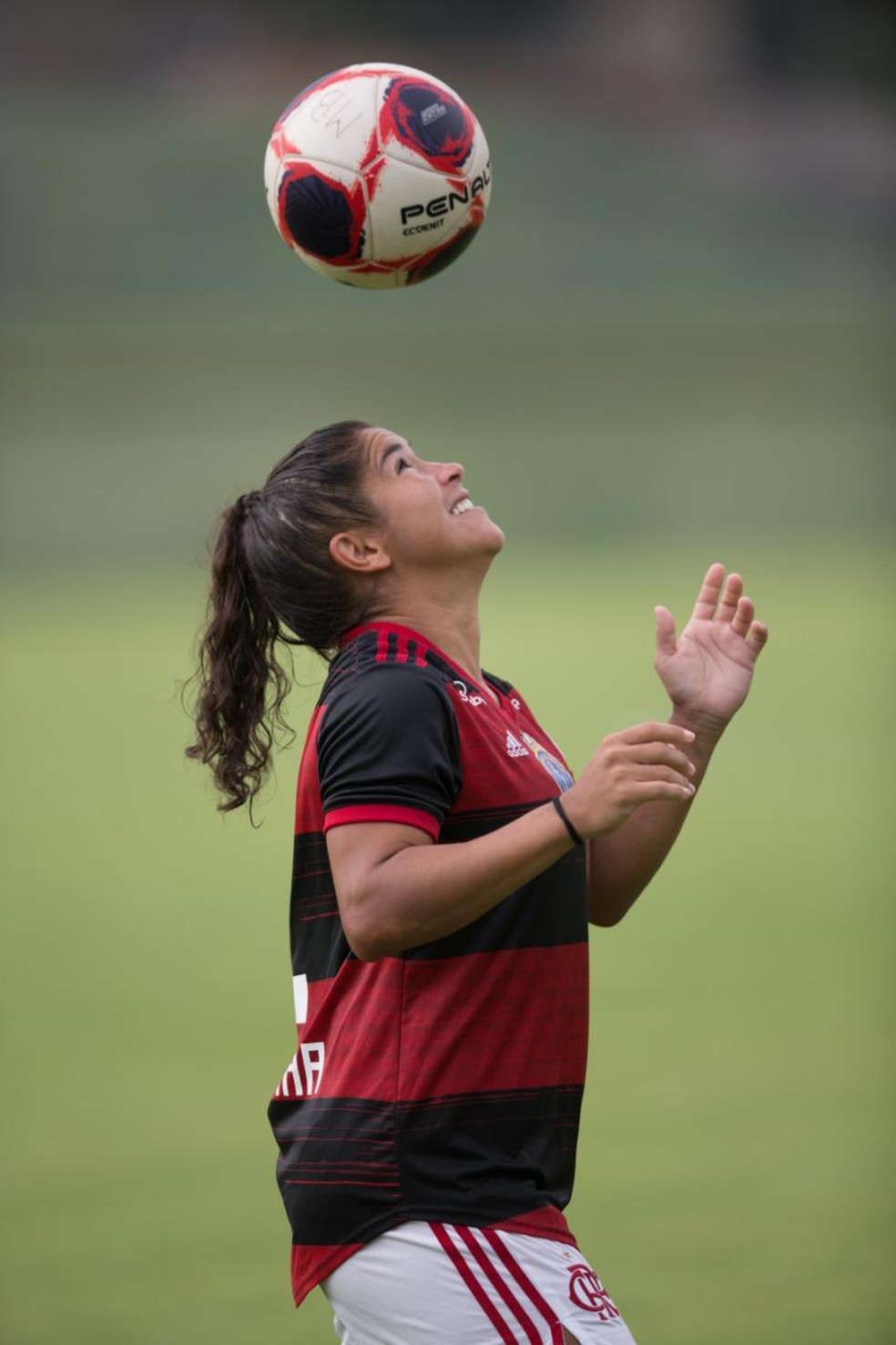 Raquelzinha em campo pelo Flamengo — Foto: Arquivo pessoal
