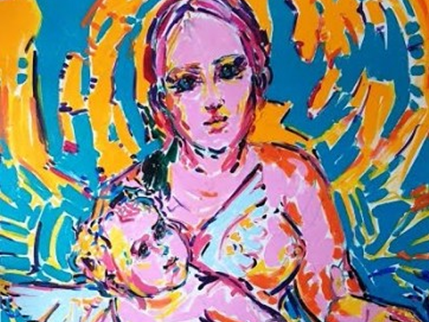 Pinturas refletem as duas metades do mundo, o sagrado e o profano (Foto: Divulgação) Pinturas refletem as duas metades do mundo, o sagrado e o profano (Foto: Divulgação)