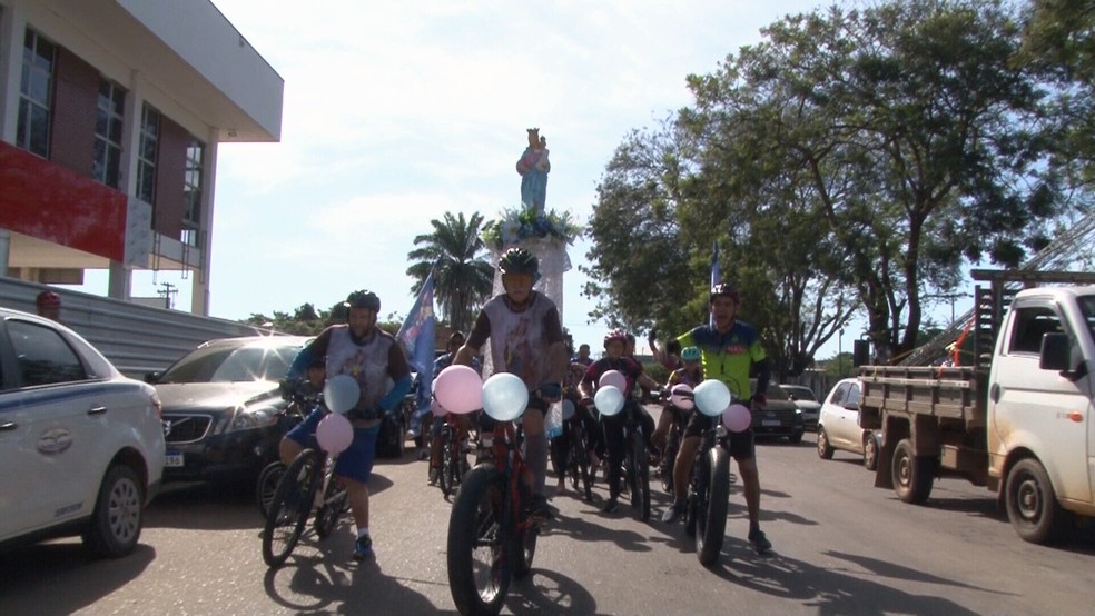 1ª ciclo procissão em Porto Velho faz homenagem à Nossa Senhora Auxiliadora  — Foto: Rede Amazônica