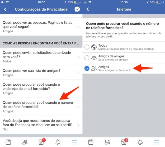 Impeça que pessoas desconhecidas encontrem um perfil do Facebook ao usar um celular agredado (Foto: Reprodução/Marvin Costa) Impeça que pessoas desconhecidas encontrem um perfil do Facebook ao usar um celular agredado (Foto: Reprodução/Marvin Costa)
