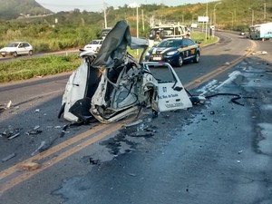 Acidente com ambulância na Serra, espírito Santo (Foto: Tiago Félix/ TV Gazeta)