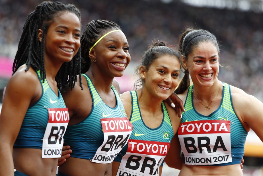 Rosângela voa no fim, e Brasil vai à final do 4x100m feminino em Londres