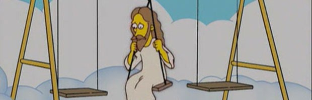 Jseus em 'Os Simpsons'; ele e Deus são os únicos personagens da série a ter cinco dedos (Foto: Divulgação/Fox)