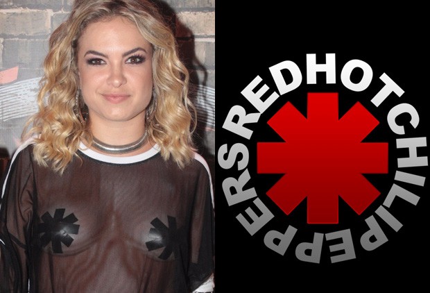 Lua Blanco homenageou Red Hot com adesivos nos seios (Foto: Sérgio Gallo/Ed. Globo)