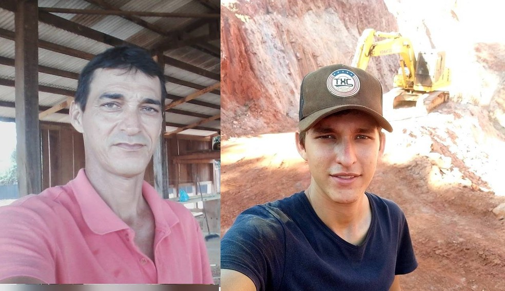 Osmir Zeferino, de 48 anos, e o filho dele, Matheus Paes Zeferino, de 20 anos, foram assassinados no garimpo de Aripuanã — Foto: Facebook/Reprodução