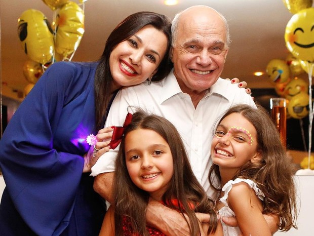 Ricardo Boechat com a família (Foto: Reprodução/Instagram)