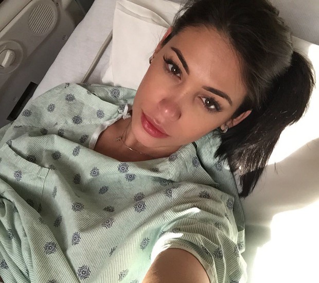 Bella Falconi em trabalho de parto (Foto: Reprodução/Instagram)