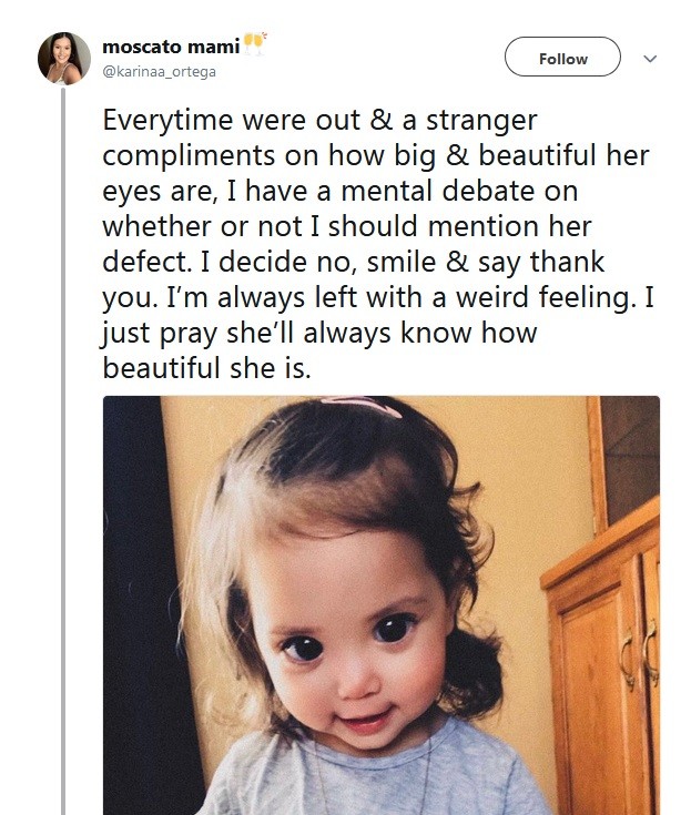 Karina Martinez diz que filha foi diagnosticada com a doença quando tinha apenas uma semana de vida (Foto: Reprodução / Twitter)