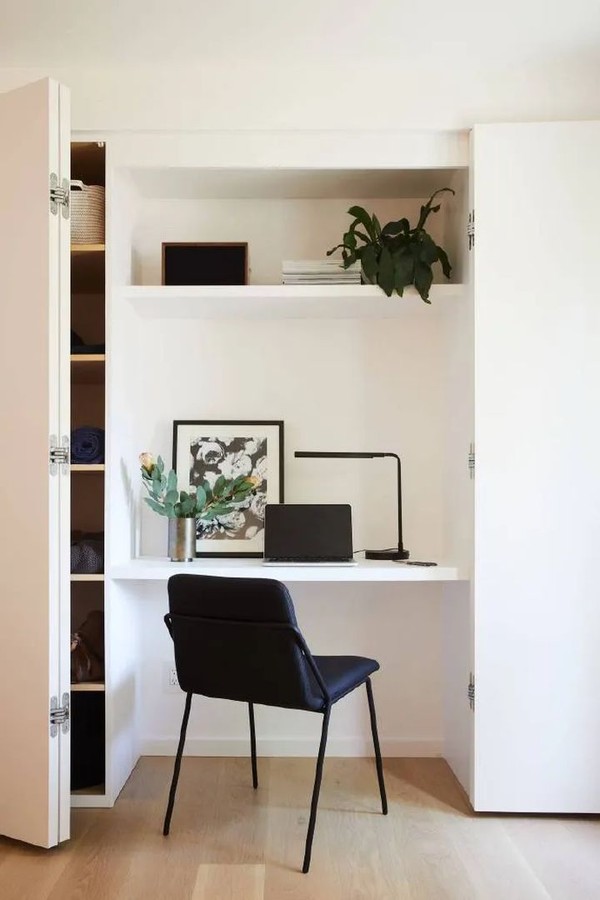 Cloffice: 10 ideias do Pinterest para transformar seu armário em escritório! (Foto: Reprodução / Pinterest)