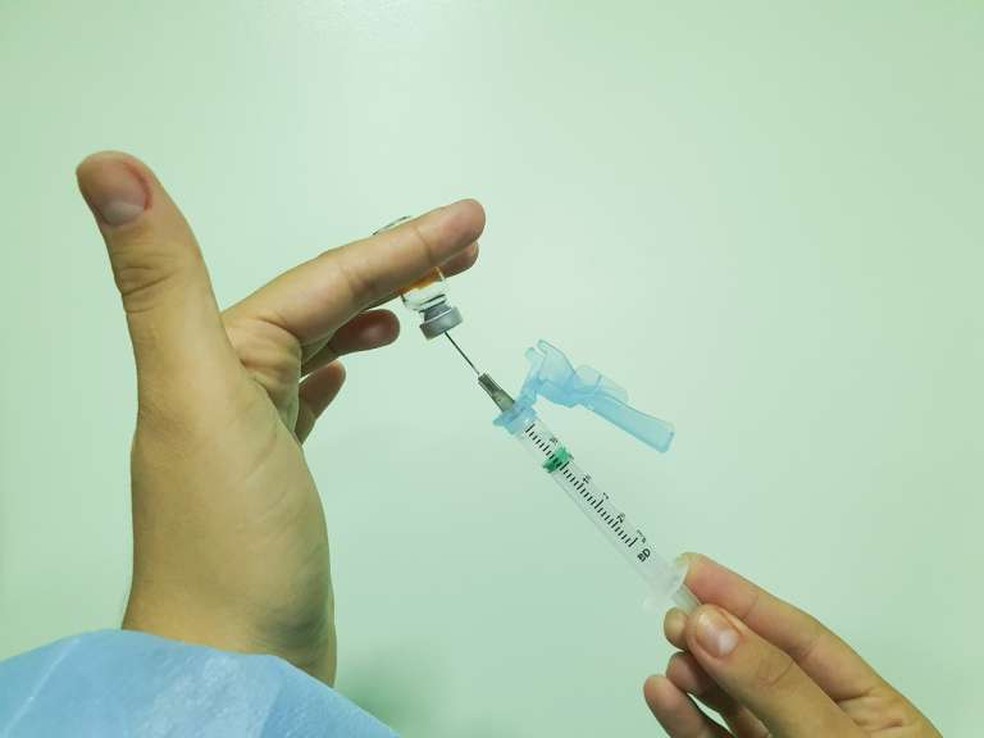 O cadastro para vacinação é feito no site Saúde Digital, da Sesa. — Foto: Diego Sombra/HSJ/Reprodução