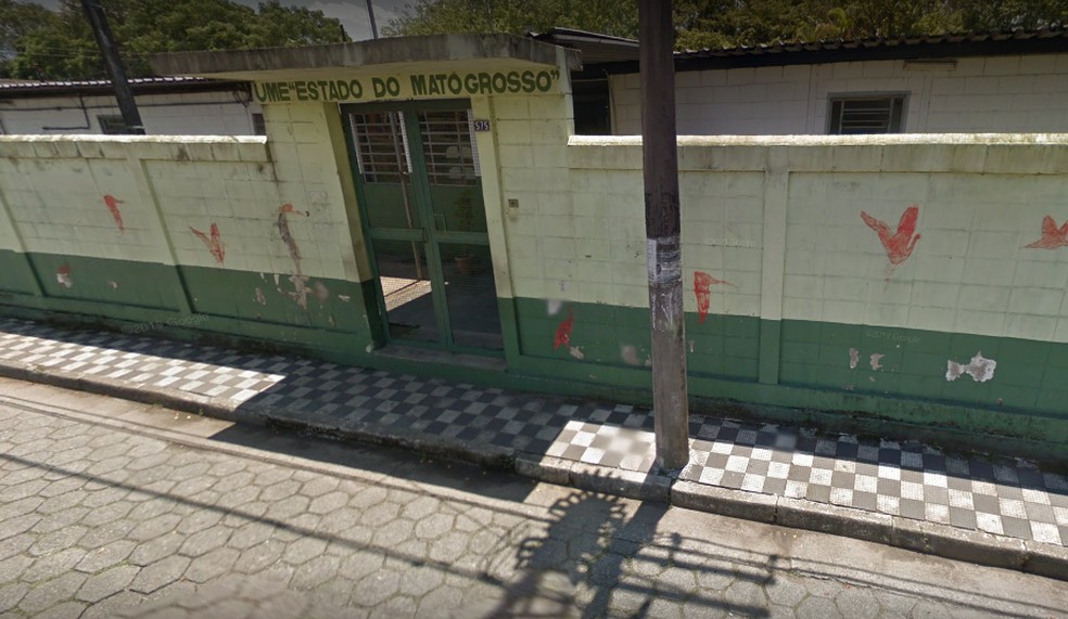 Agressão ocorreu em escola em Cubatão, SP — Foto: Reprodução/Google Maps