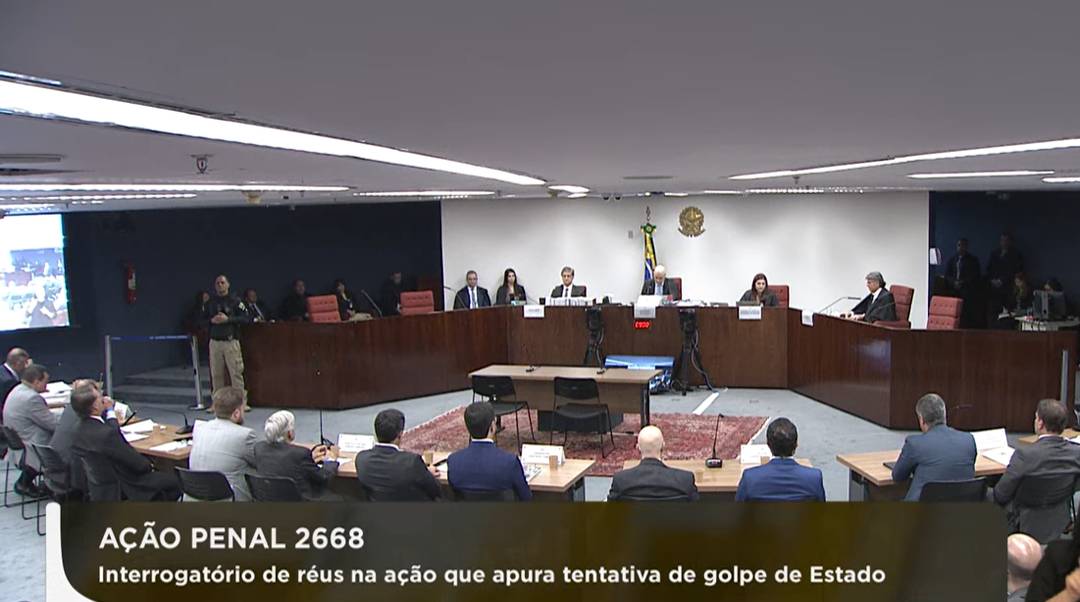 Sessão de interrogatório dos réus no STF