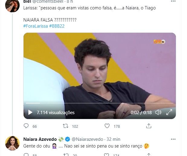 Naiara Azevedo Se Revolta Ao Ser Chamada De Falsa Por Larissa Vai Se Tratar Quem Bbb 6110