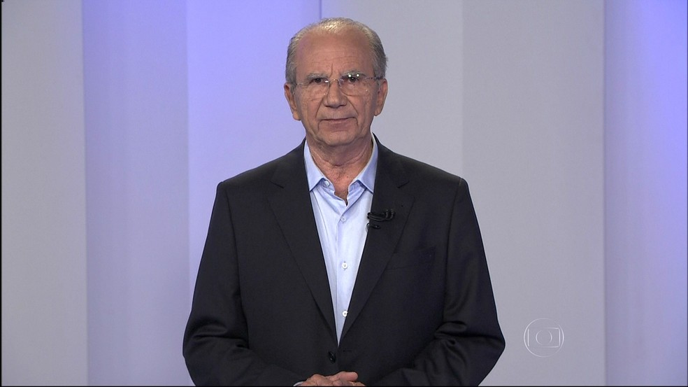 Jofran Frejat (PR), candidato ao GDF, no debate da TV Globo, em 2014, em imagem de arquivo — Foto: Reprodução/TV Globo