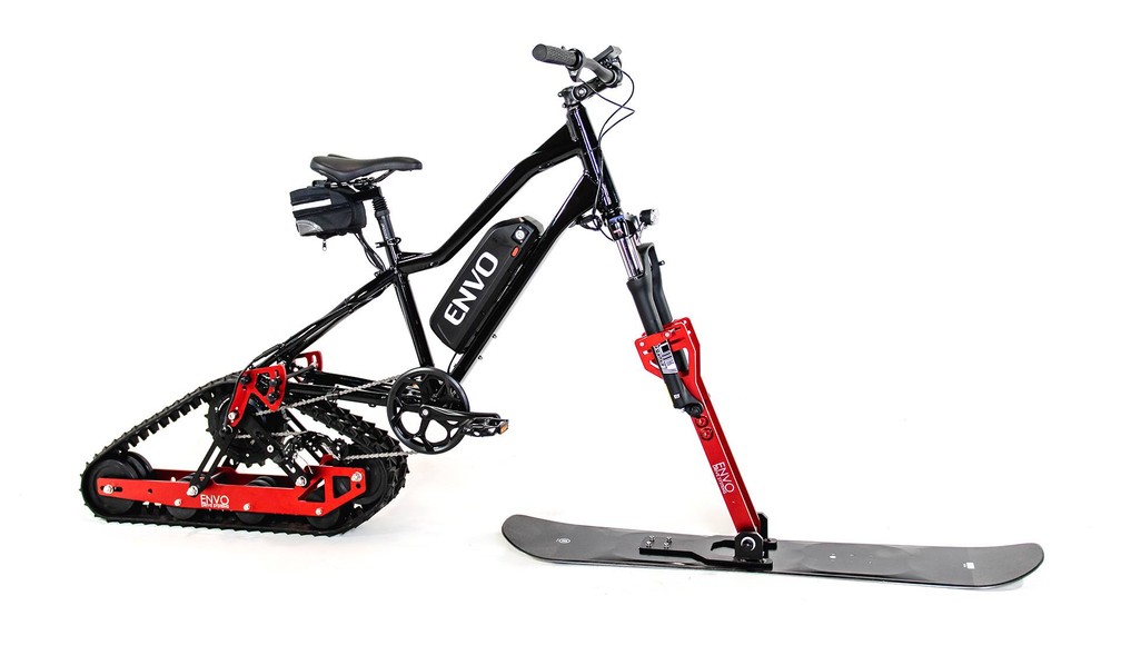 Envo bike tranforma bicicleta elétrica em veículo para a neve — Foto: Envo