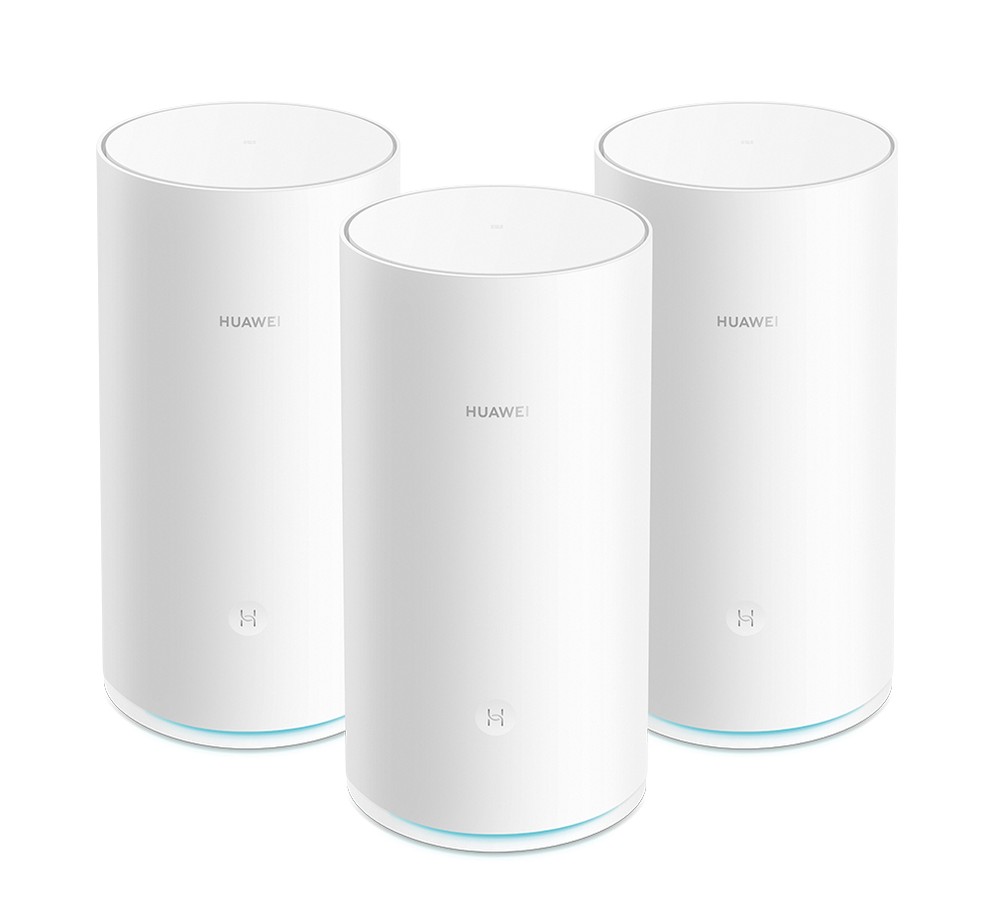 Sistema mesh da Huawei é tri-band e promete cobrir até 320 metros quadrados — Foto: Divulgação/Huawei