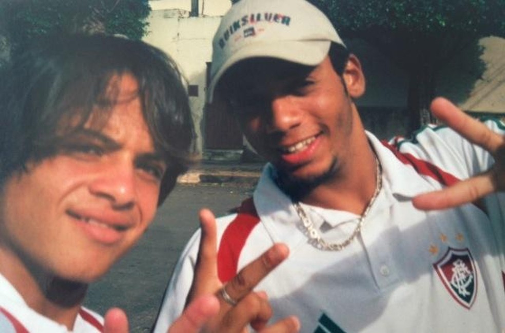 Marcelo e Renanzinho na base do Fluminense (Foto: Arquivo pessoal)