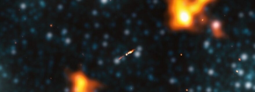 As plumas plasmáticas de Alcioneu pelo telescópio de LOARF (Foto: Oei et al., arXiv, 2022)